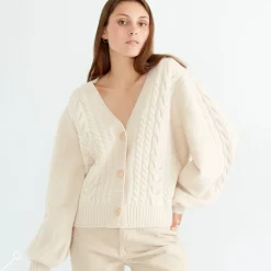 Outlet Cable Cardigan Ull Dam Loungewear