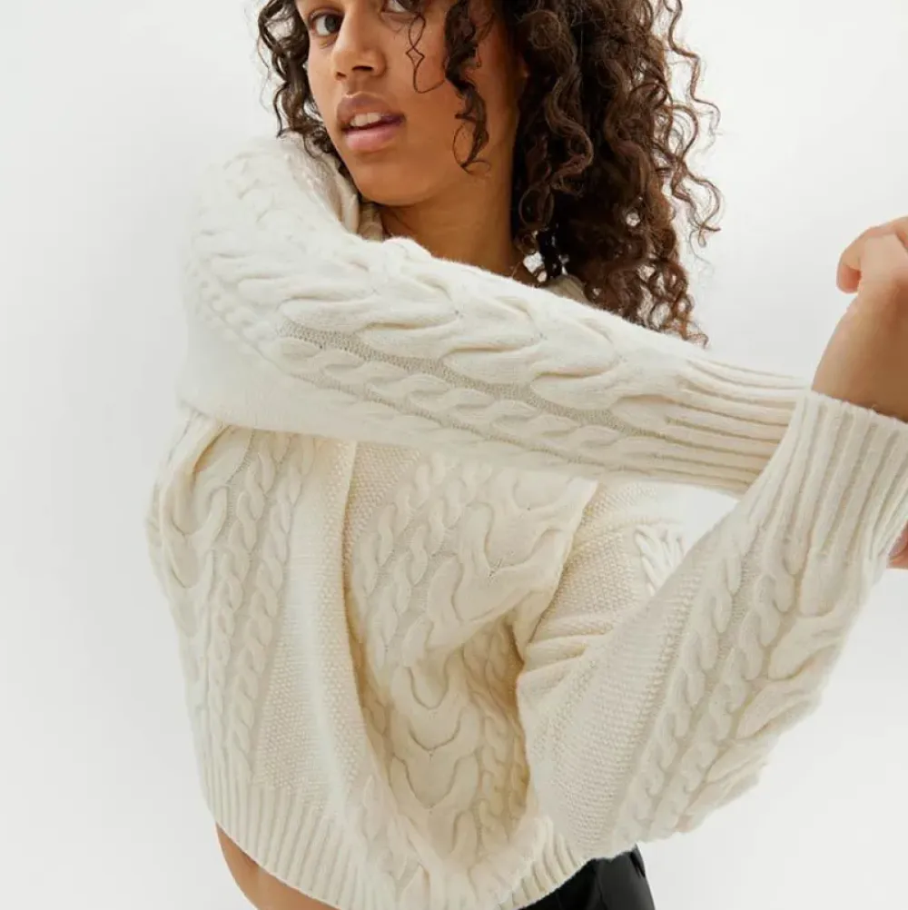 Kabelstickad Troja I Ull Dam Loungewear