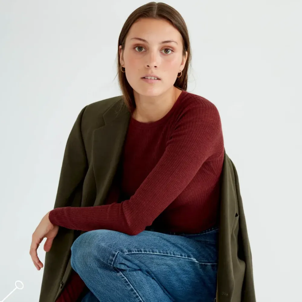 Outlet Langarmad Topp Merinoull Dam Loungewear