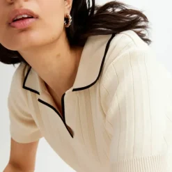 Discount T-Shirt Med Pikekrage Dam Loungewear