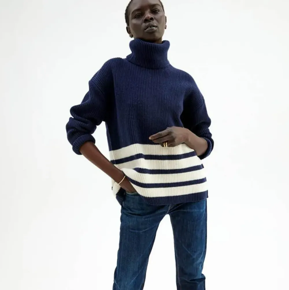 Hot Ulltroja Med Avtagbar Polokrage Dam Loungewear