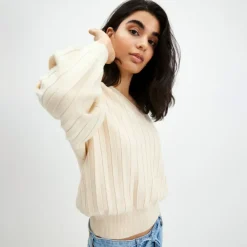 Online Vandbar Troja Med V-Ringning Dam Loungewear