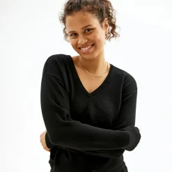 Discount Vandbar Ulltroja Med V-Ringning Dam Loungewear